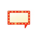 Blank marquee speech bubble frame icon