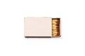 Blank matches box mock up isolated. Empty paper match packaging