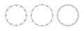 Blank mechanical clock face divided into seconds and minutes. Round meter scale. Watch dial. Timer template. Simple