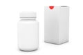 Blank medicine bottle with box