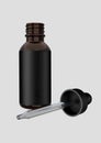 Blank Medicine Tincture Bottle open lid