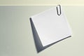 Blank memo attached to a document Royalty Free Stock Photo