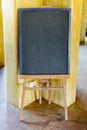 Blank menu chalkboard in wooden frame (Save Paths For design work) Royalty Free Stock Photo