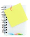 A blank message memo and notebook Royalty Free Stock Photo