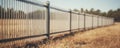 A Blank Metal Fence In A Rural Village