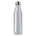 Blank metal insulated water bottle vector mockup. Reusable stainless steel travel sport flask isolated on white background mock-up Royalty Free Stock Photo