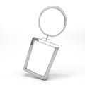 Blank metal keychain. Mockup