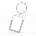 Blank metal keychain. Mockup