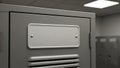 Blank Metal Locker Door with Customizable Nameplate Holder Royalty Free Stock Photo