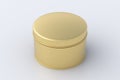 Blank metal round tin container box Royalty Free Stock Photo