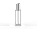Blank Metal Top Dispenser Pump  Glass Bottle With Dropper mockup template. Royalty Free Stock Photo