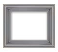 Blank metallic grey decorative rectangular frame