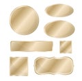 Blank metallic icon set bronze