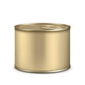 Blank Metallic Tin Can For Cooked Meat Vector