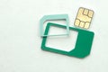 Blank micro sim card carrier modern talking Royalty Free Stock Photo