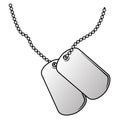 Military Dog Tags Vector Illustration Royalty Free Stock Photo