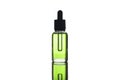 Blank mock up advertising of the green e-liquid, e-juice in the