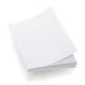 Blank Mock Up Cover Of Notebook, Magazine, Book, Booklet, Brochure. Illustration On White Background. Template Ready For