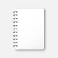 Blank mock up notepad icon in flat style. Spiral notebook document vector illustration on white isolated background. Diary paper Royalty Free Stock Photo