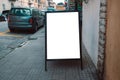 Blank mock up of vertical with copy space area for your text message or promotional content next to road in day. Pisa Royalty Free Stock Photo