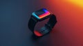 Blank mockup of a fitness tracker with a vibrant color display and intuitive navigation