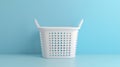 Blank mockup of a heavyduty laundry basket with reinforced handles for durability