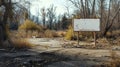 Blank mockup of a historical marker detailing the tragic events of a natural disaster that occurred in the area.