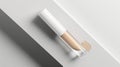 Blank mockup of a minimalist concealer stick with a clear cap and a sleek modern design ideal for covering up blemishes