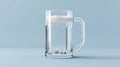 Blank mockup of a thick heavyduty beer mug made of durable plastic ideal for parties and events.