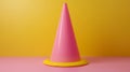 Blank mockup of a towering inflatable cone a fun and attentiongrabbing structure for promoting a new product or service. Royalty Free Stock Photo