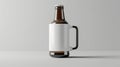 Blank mockup of a unique beer mug with a builtin bottle or in the handle great for onthego drinking.