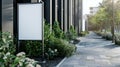 Blank mockup of a weatherresistant plastic sidewalk sign with interchangeable letter tiles. Royalty Free Stock Photo