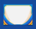 Blank modern blue and gold certificate paper template vector Royalty Free Stock Photo