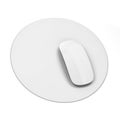 Blank modern computer mouse with pad mockup Royalty Free Stock Photo