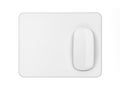 Blank modern computer mouse with pad mockup Royalty Free Stock Photo