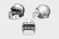 Blank Modern football helmet mockup template