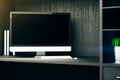 Blank monitor shelf