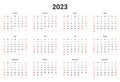 2023 Blank Monthly Calendar Template
