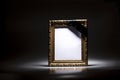 Blank mourning frame on the dark background Royalty Free Stock Photo