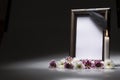 Blank mourning frame for sympathy card