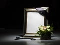 Blank mourning frame for sympathy card