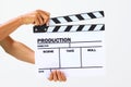 Blank movie clapper board Royalty Free Stock Photo