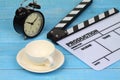 Blank movie clapper board Royalty Free Stock Photo