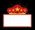 Blank movie marquee Royalty Free Stock Photo