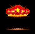 Blank movie, theater or casino marquee Royalty Free Stock Photo