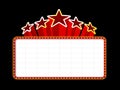 Blank movie, theater or casino marquee