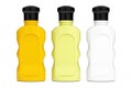 Blank Multicolour Hotel Cosmetic Bottles. 3d Rendering