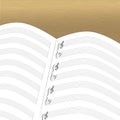 Blank music notebook