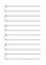Blank A4 music notes Royalty Free Stock Photo
