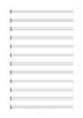 Blank A4 music notes with treble clef Royalty Free Stock Photo